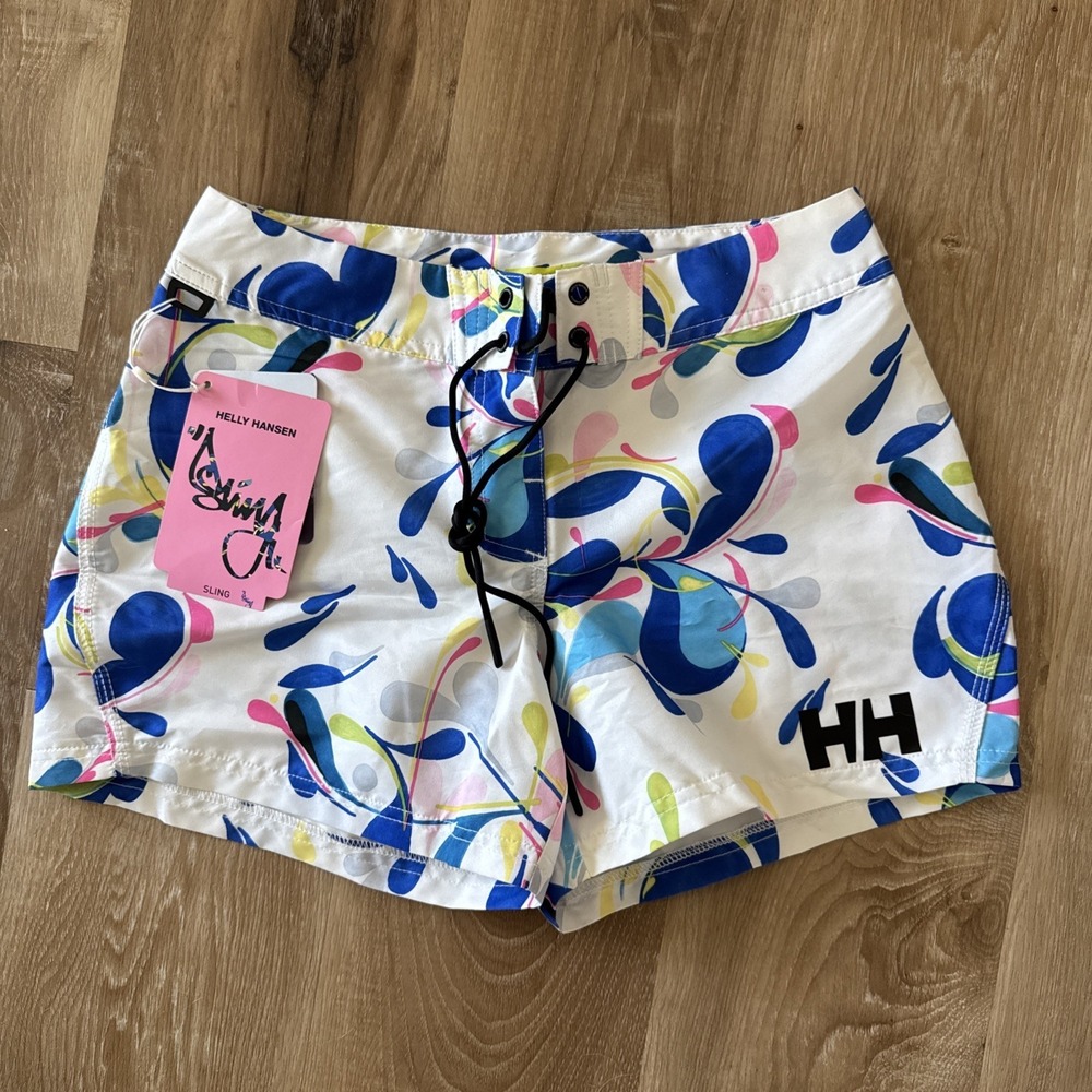 Helly Hansen Board Shorts Womens Xs Floral HP Sling Drawstring Swim NWT